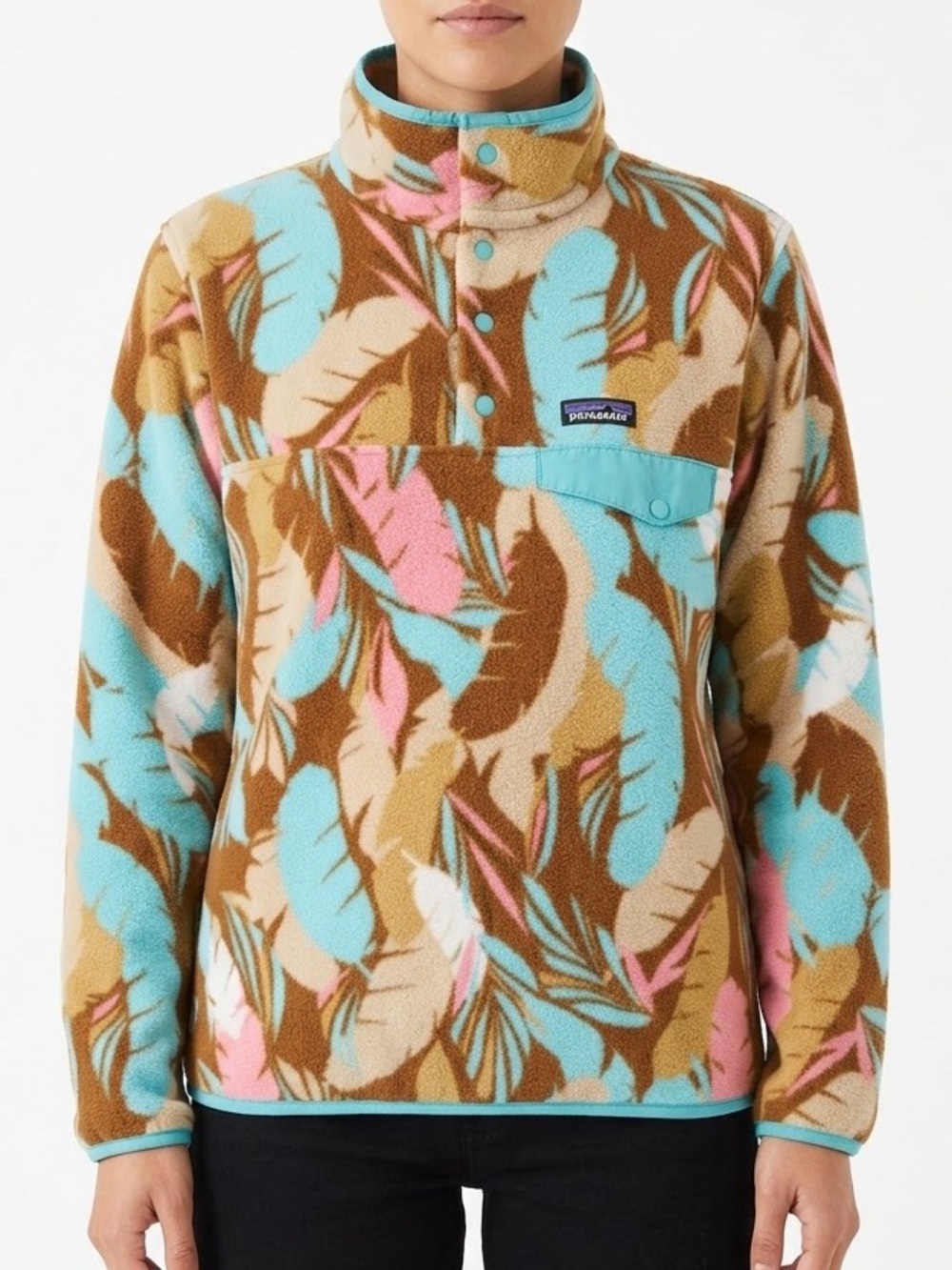 Patagonia Synchilla Snap-T Feather Dance Fleece Pullover Women’s M SP16
